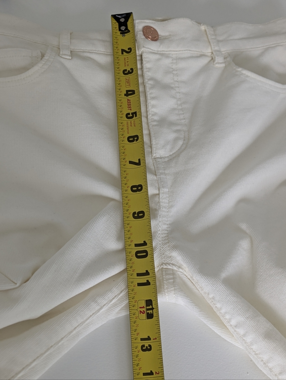 LOFT Women's High Waist Skinny Corduroy Pants Size 27/4 Off White Cream New - Picture 15 of 15